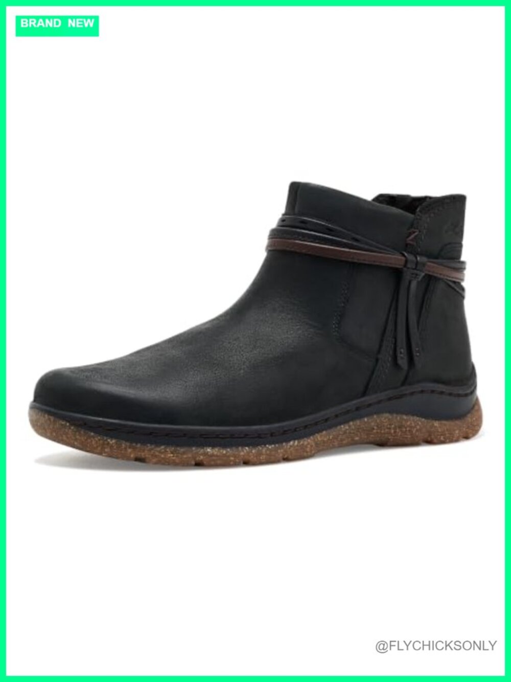 Clarks Orlene Roam Ankle Bootie Black Leather Comfort Casual